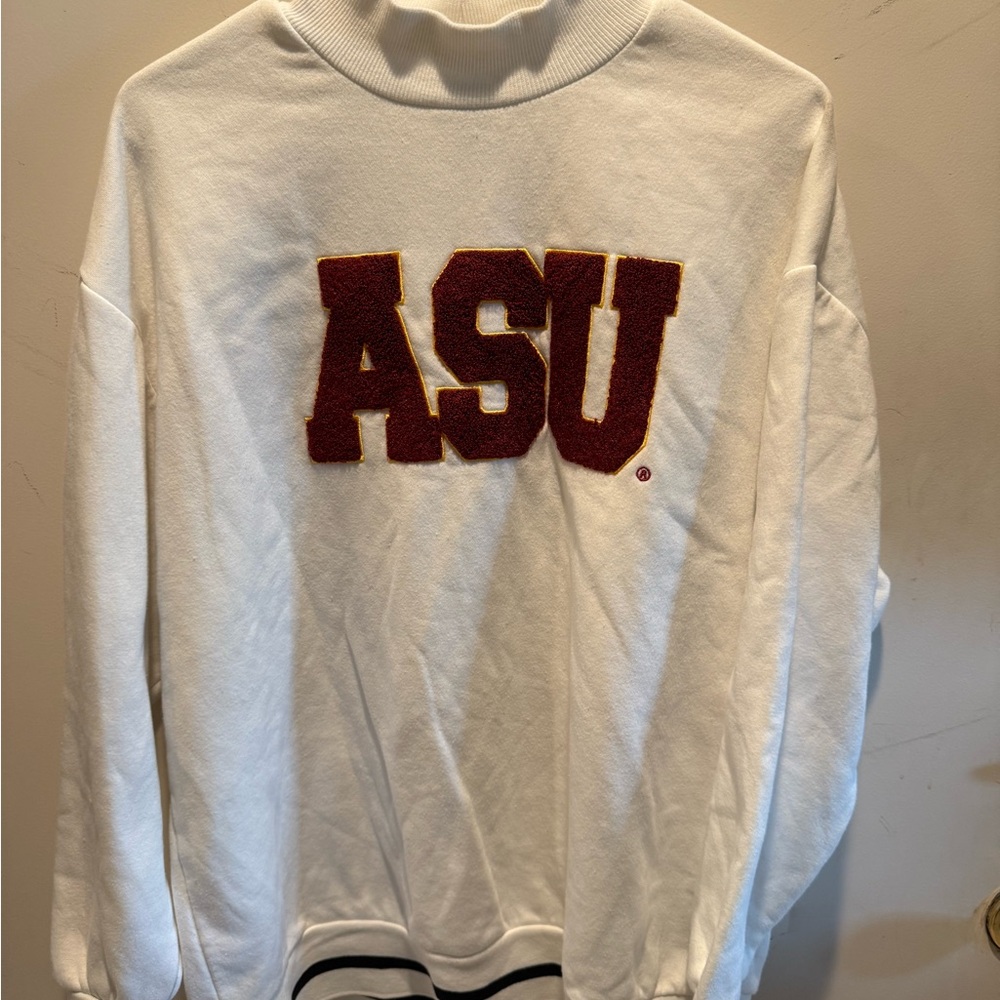 ASU Logo White Sweatshirt